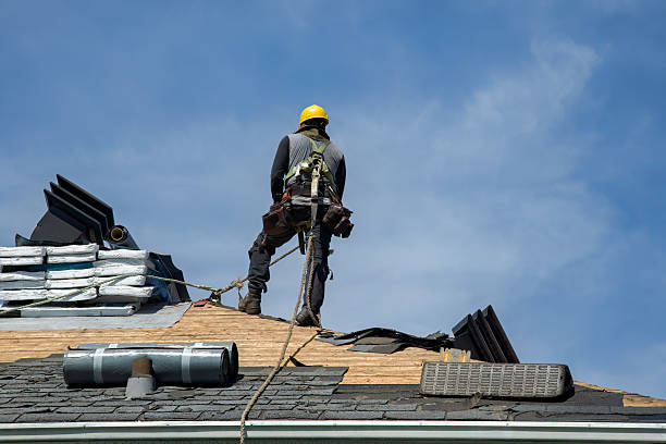 Professional Gutter Installation technician working in Orangeville, UT